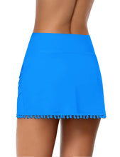 Vetinee Women's Tummy Control Ruched Bikini Bottoms Mid Rise Tassels Bathing Suit