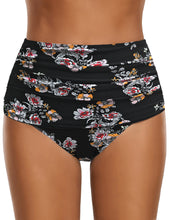 Vetinee High Waisted Bikini Bottoms for Women Basic Full Coverage Tankini Swimsuits Bottoms Briefs